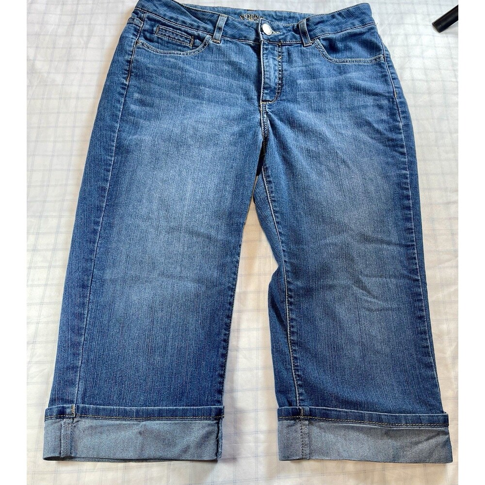 Riders by Lee Denim Capris Women’s Size 10 Blue Jean Cropped Pants Cuffed